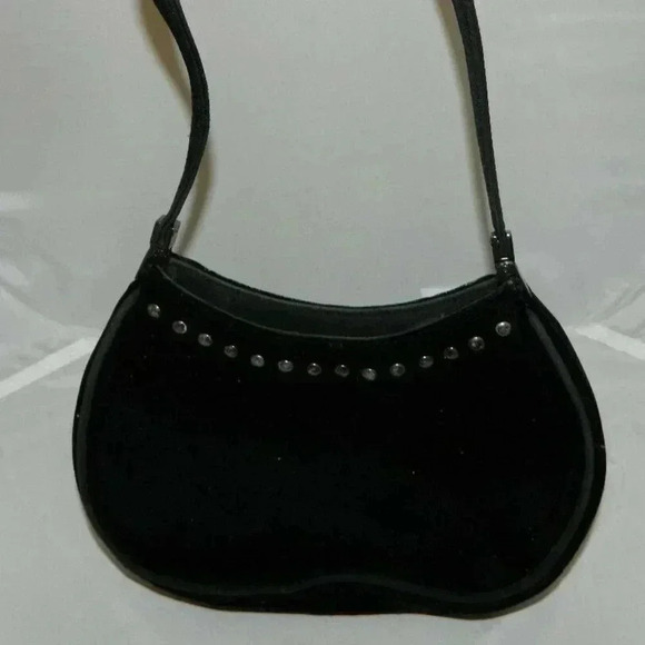 Nine West Handbags - Vintage NINE WEST Black Velour Velveteen Purse
